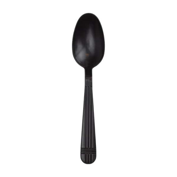PP Plastic Premium Extra Heavy Weight Tea Spoons, Black