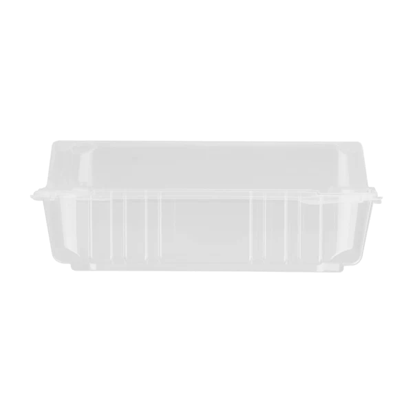9"x9" PLA Hinged Container, Clear