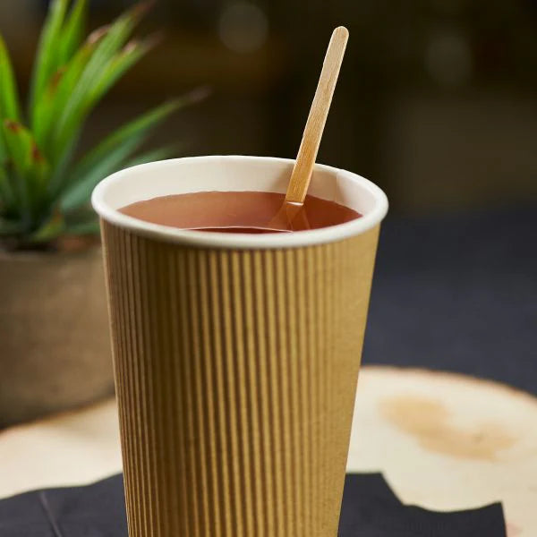 7.5" Wooden Coffee Stirrer Paper, Wrapped