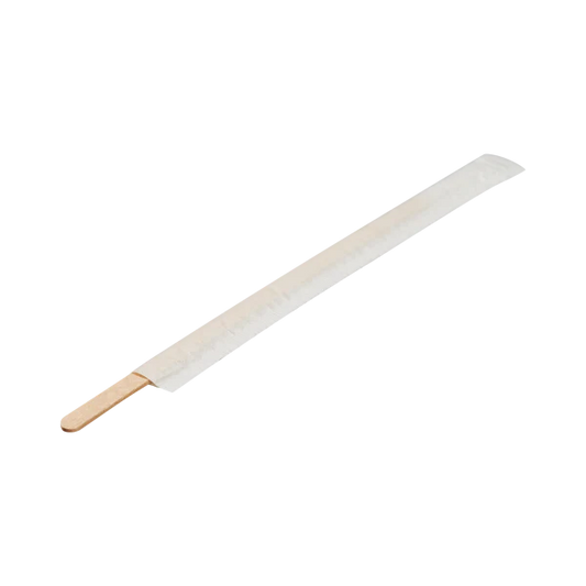 5.5" Wooden Coffee Stirrer Paper, Wrapped