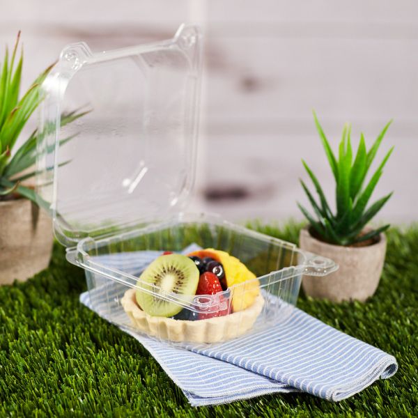 6"x6" PLA Hinged Containers