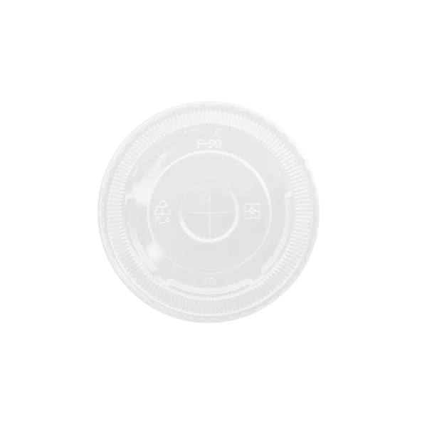 90mm PLA Flat Lid for Eco-friendly 12-22oz Paper Cold Cup
