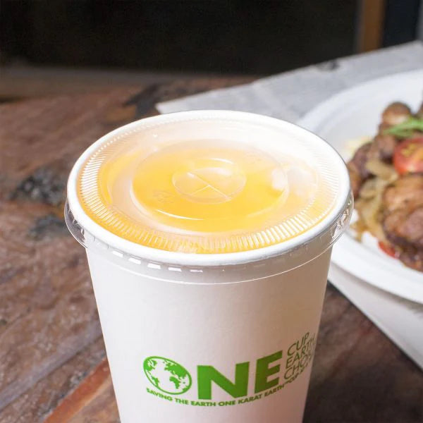 90mm PLA Flat Lid for Eco-friendly 12-22oz Paper Cold Cup