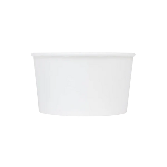 12oz Eco-Friendly Paper Food Containers (114.6mm), White