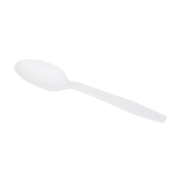 PLA Medium-Heavy Weight Compostable Tea Spoons Bulk Box, Natural
