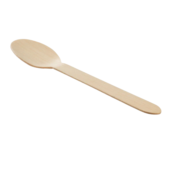 Compostable Wooden Disposable Spoon, Heavy Weight