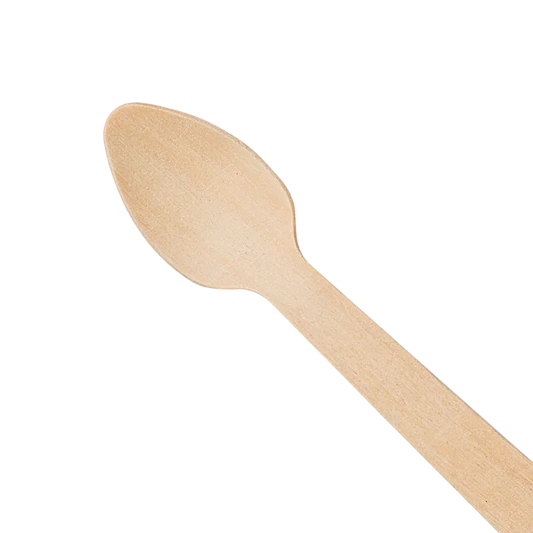 Wooden Compostable Heavy Weight Tasting Spoon