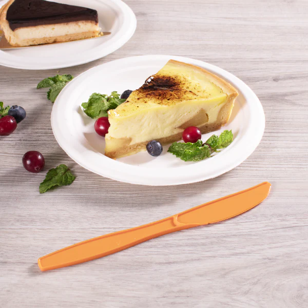 PP Plastic Extra Heavy Weight Knives, Orange