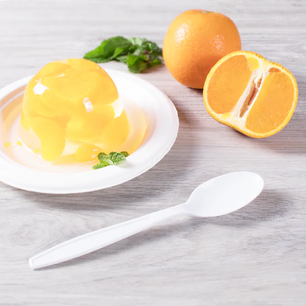 PP Plastic Extra Heavy Weight Tea Spoons, White