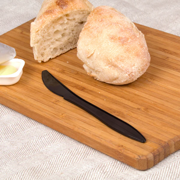 PS Plastic Medium Weight Knives Bulk Box, Black