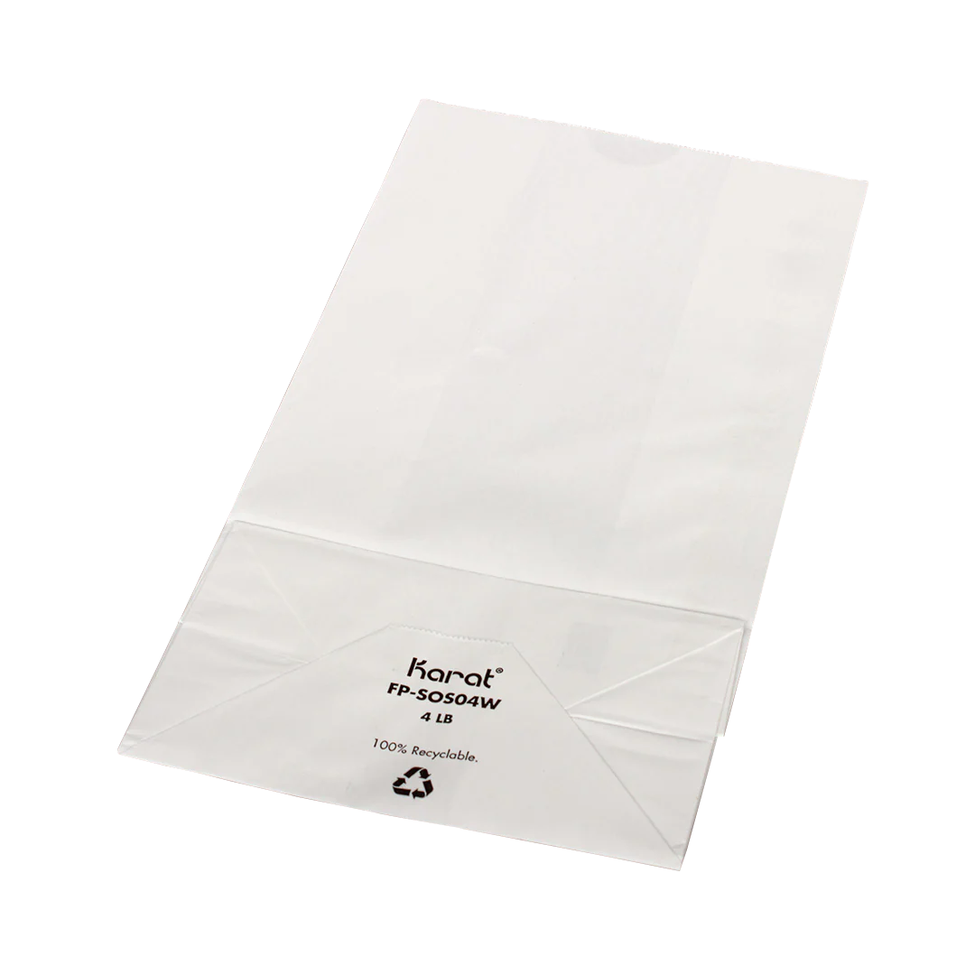 4 lb Paper Bag, White