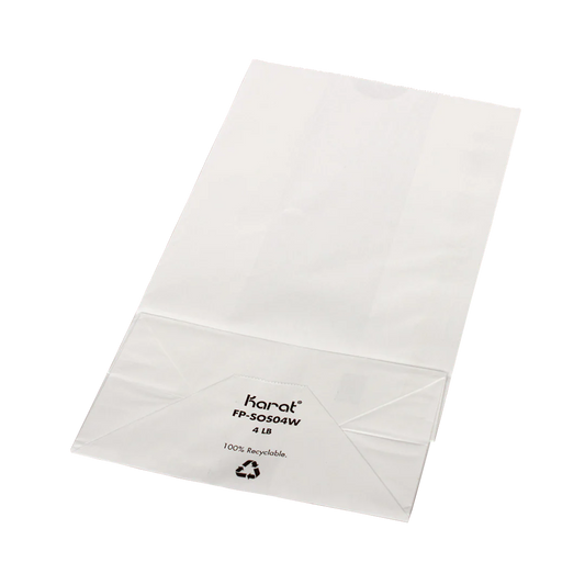 4 lb Paper Bag, White