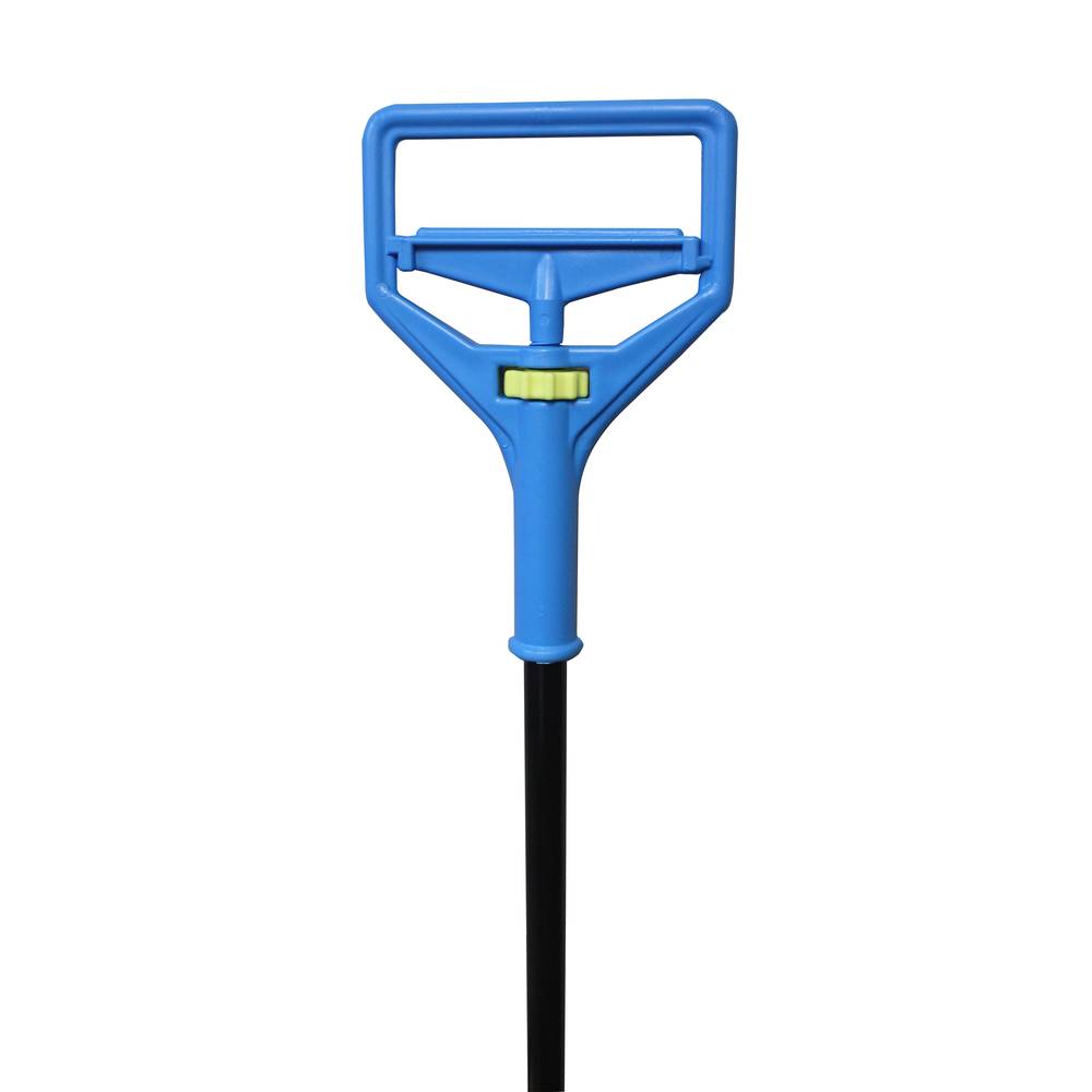 White Fiberglass Janitor Mop Handle, 64 in., Blue