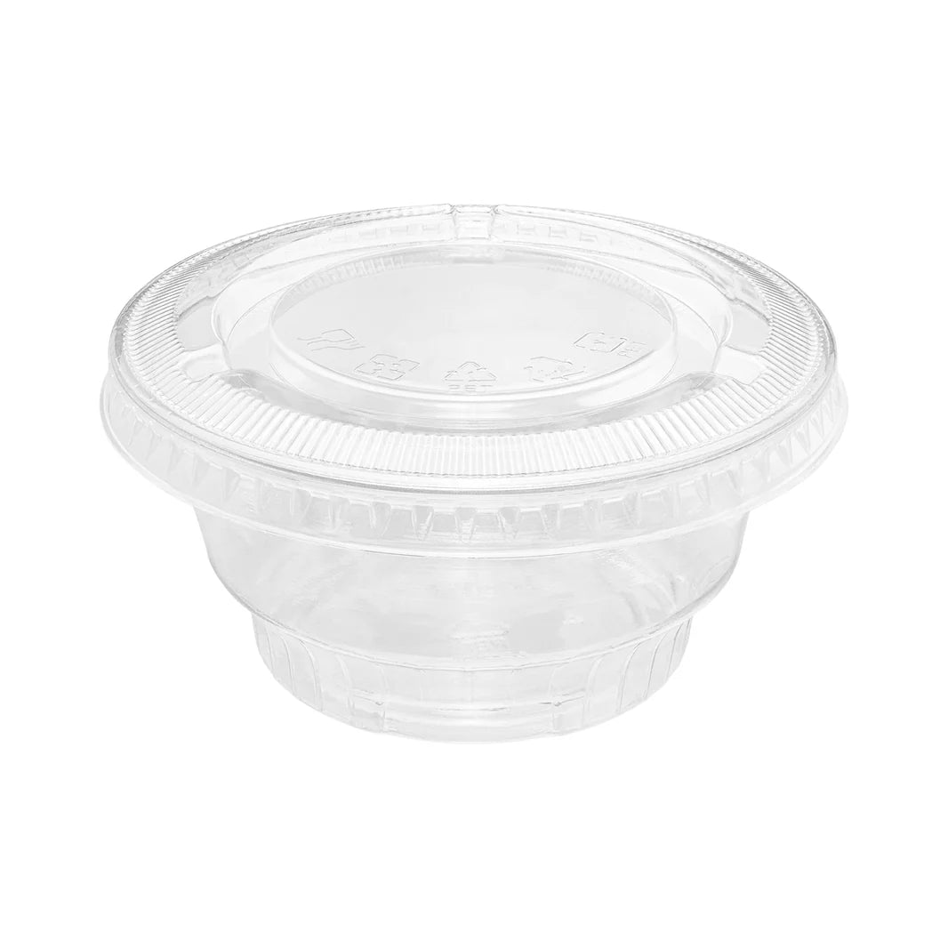 PET Plastic Flat Lids (92mm), No Hole