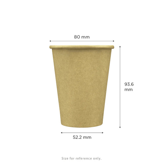 80mm 8oz Paper Hot Cup, Kraft