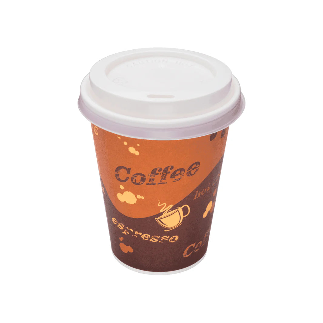 80mm 8oz Paper Hot Cup, Coffee Print