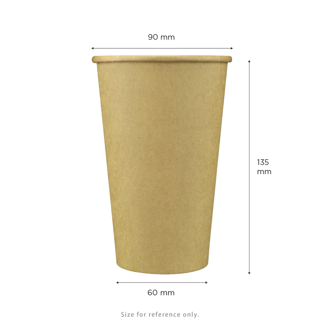 90mm 16oz Paper Hot Cup, Kraft