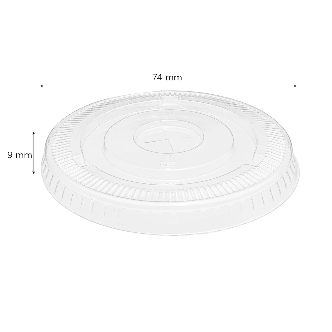 74mm PET Clear Flat Lid for 7oz PET Cup