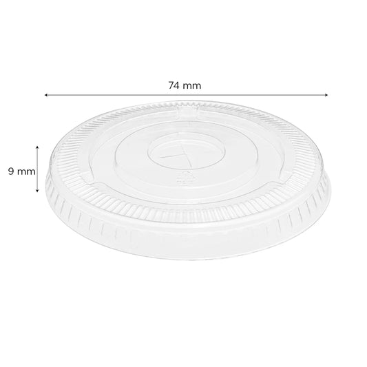 74mm PET Clear Flat Lid for 7oz PET Cup