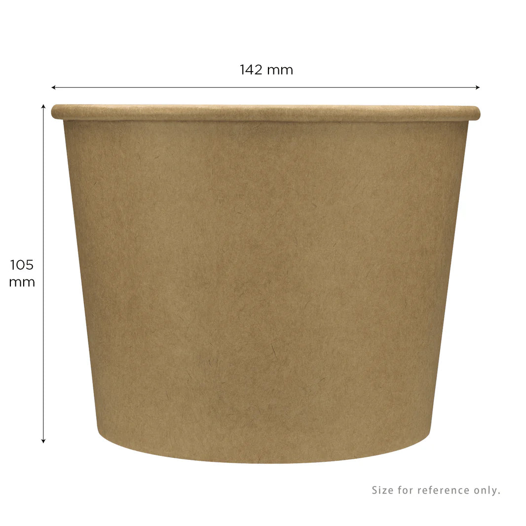 32oz Paper Cold/Hot Food Container, Kraft