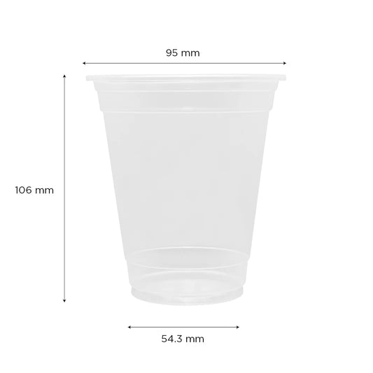 95mm 12oz PP Plastic U-Rim Cold Cup