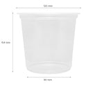 120mm 25oz PP Plastic Flat Rim Extra Wide Cold Cup