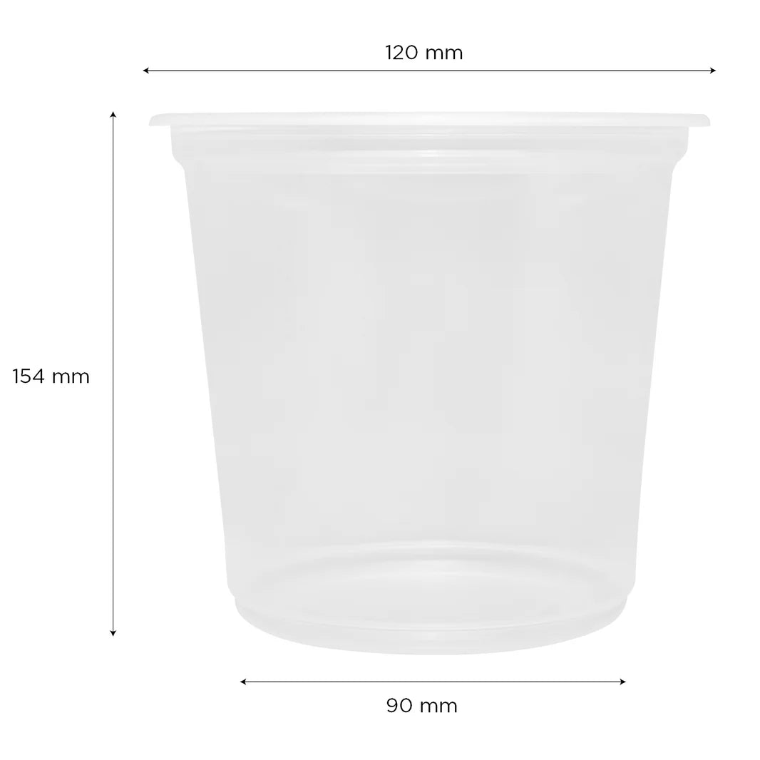 120mm 25oz PP Plastic Flat Rim Extra Wide Cold Cup