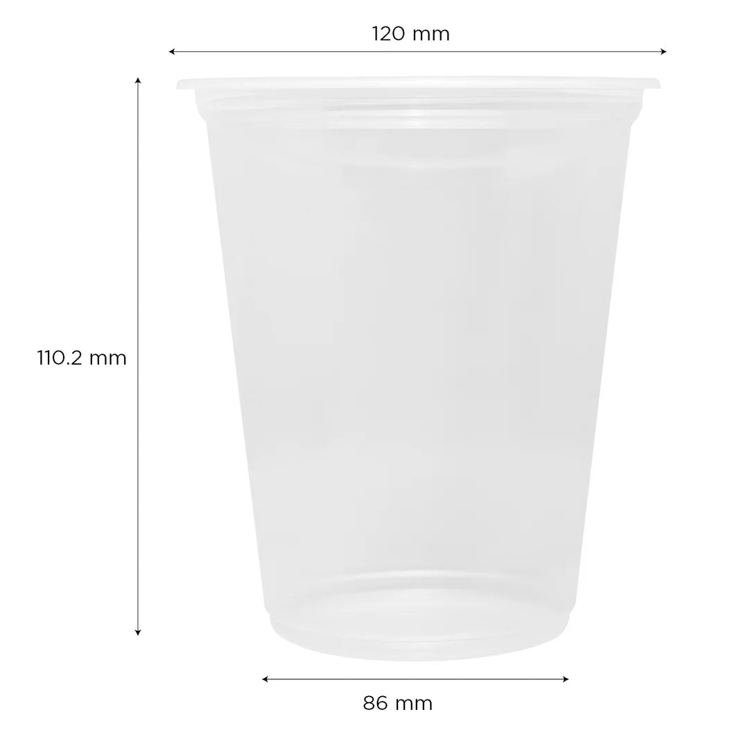 120mm 32oz PP Plastic Flat Rim Extra Wide Cold Cup