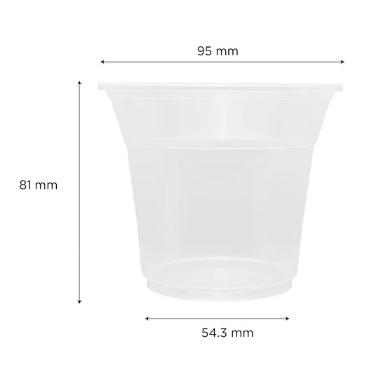 95mm 8.5oz PP Plastic U-Rim Y-Series Cold Cup