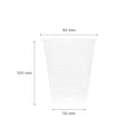 90mm 12oz PP Plastic Ribbed Cold Cup
