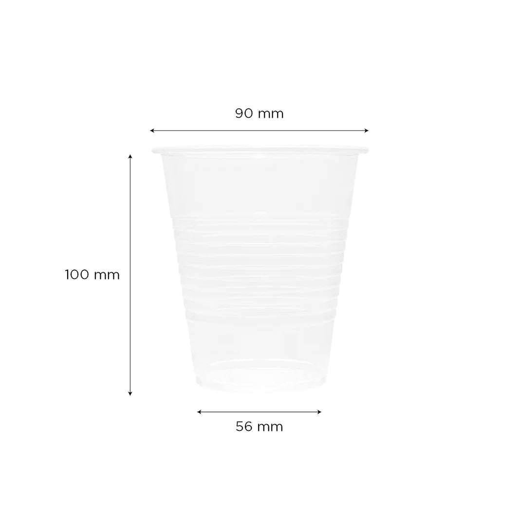 90mm 12oz PP Plastic Ribbed Cold Cup