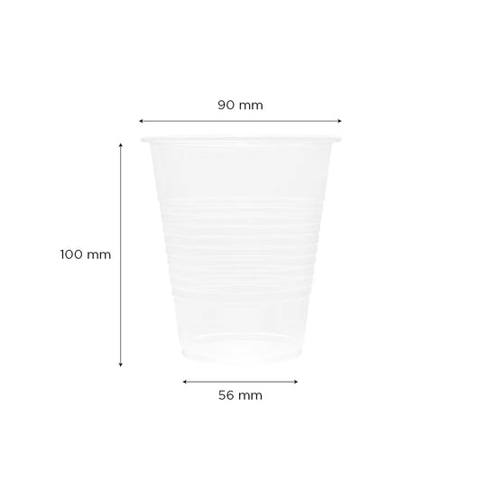 90mm 12oz PP Plastic Ribbed Cold Cup