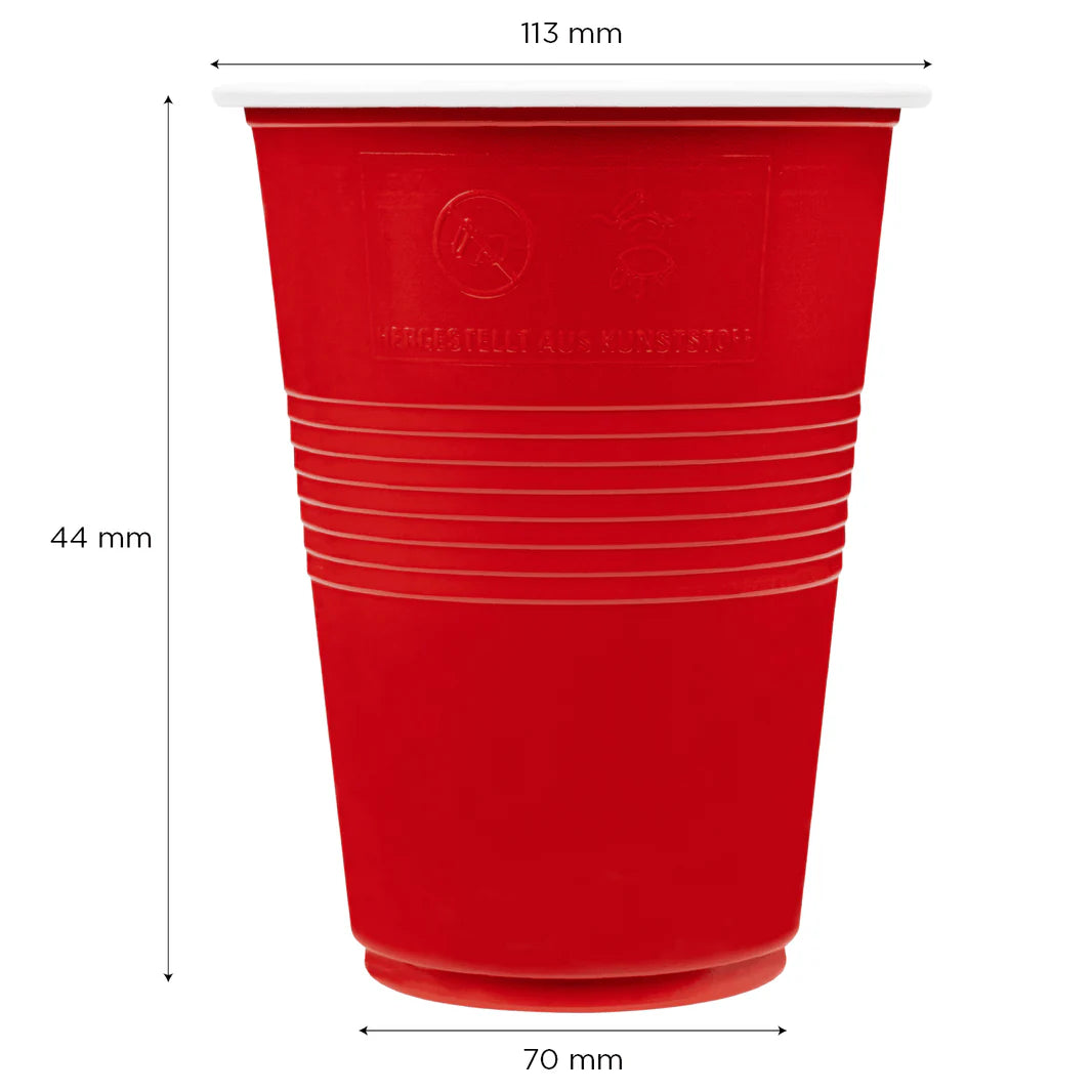 16oz BPA Free PP Party Cup Red/White