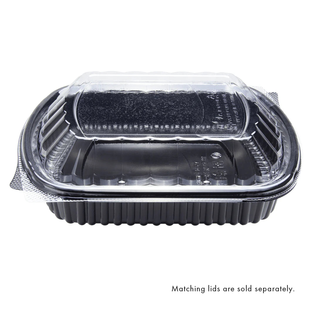 36 oz PP Plastic Microwaveable Black Take Out Box