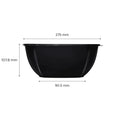 160 oz PET Square Bowl, Black
