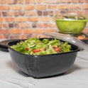 160 oz PET Square Bowl, Black