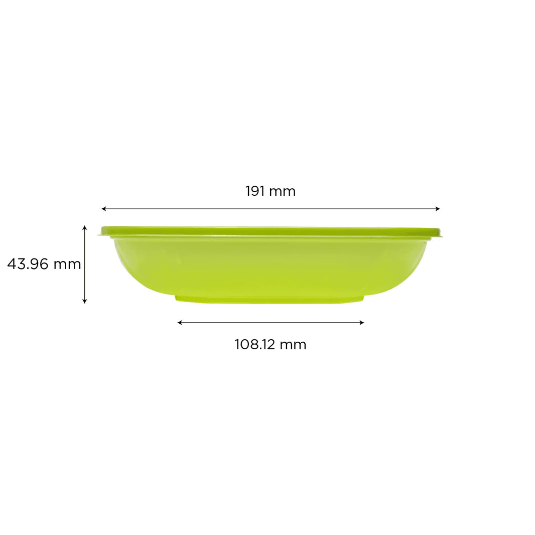 24oz PET Square Bowl, Green