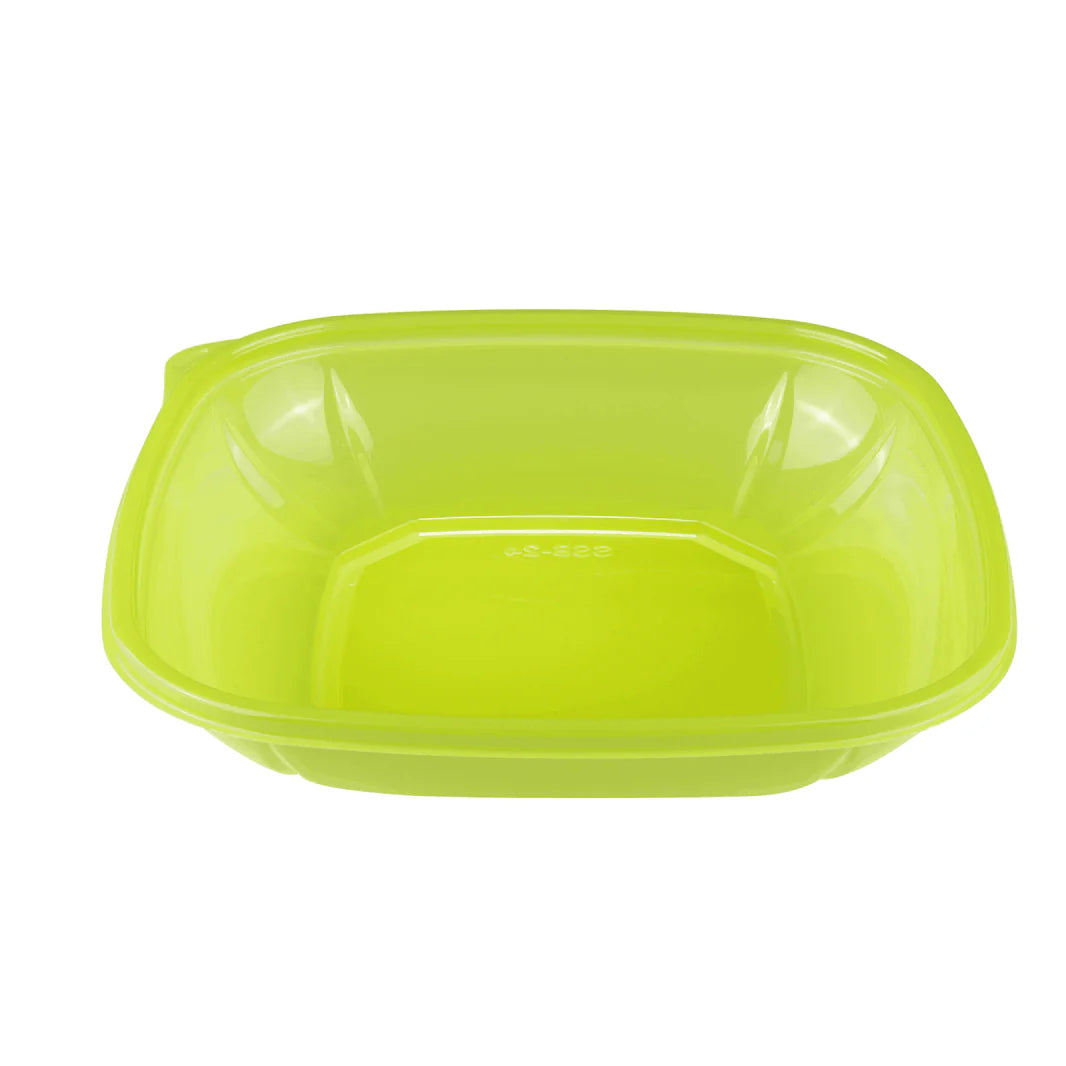 24oz PET Square Bowl, Green