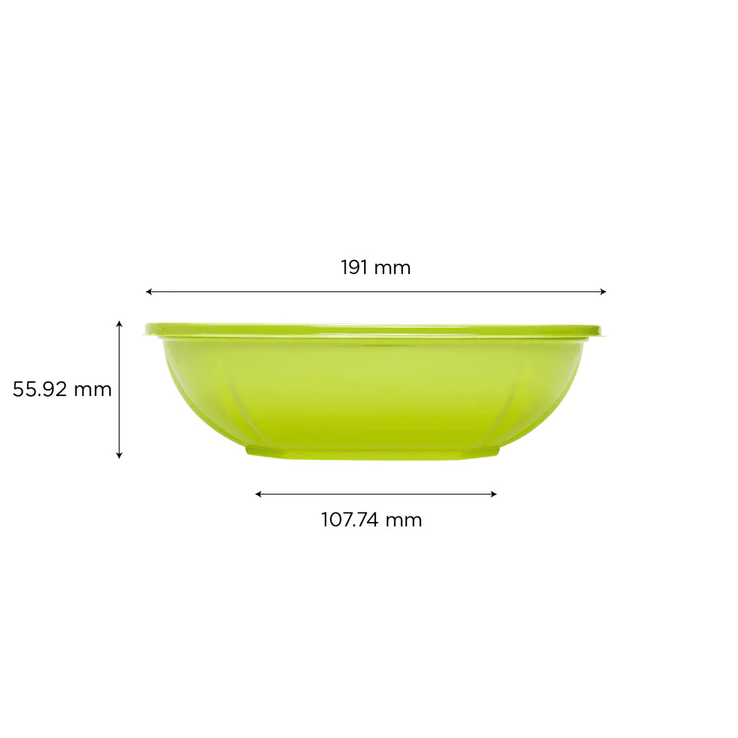 32oz PET Square Bowl, Green