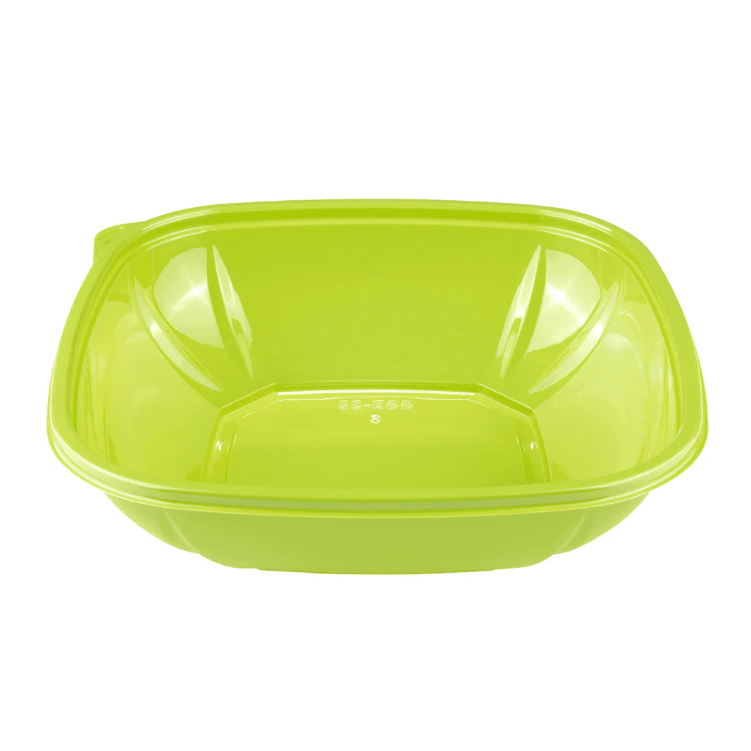 32oz PET Square Bowl, Green