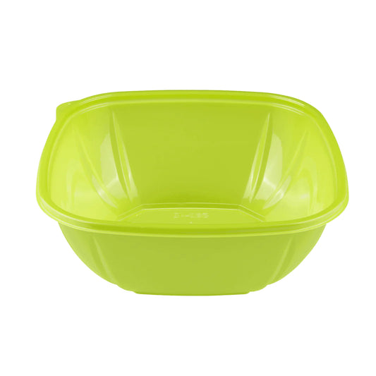 48oz PET Square Bowl, Green