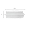9"x 9" PP Plastic Hinged Containers, Clear