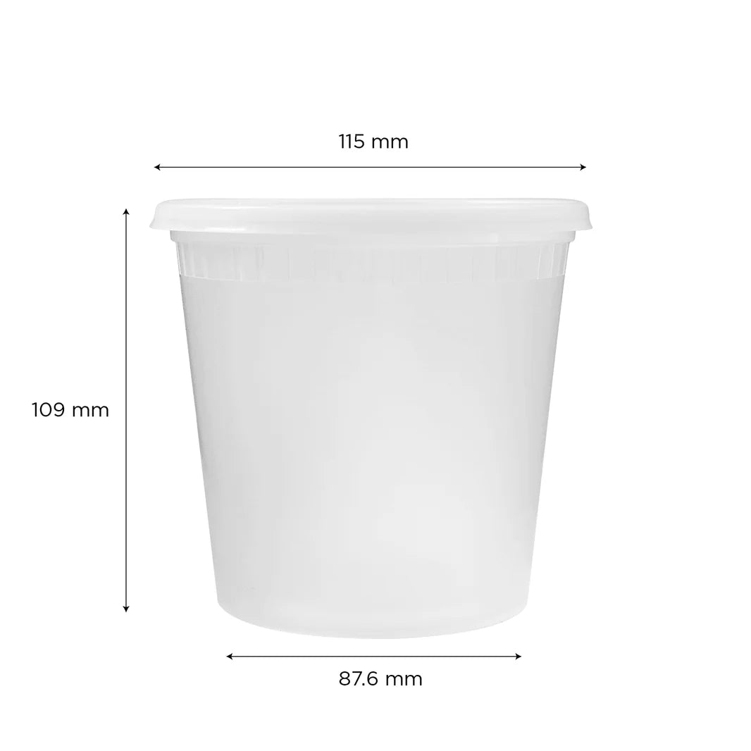 24oz PP Plastic Injection Molded Deli Container with Lid