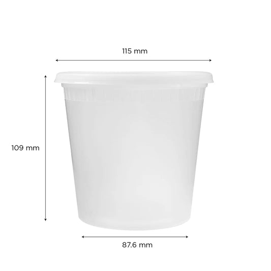 24oz PP Plastic Injection Molded Deli Container with Lid