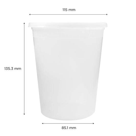 32oz PP Plastic Injection Molded Deli Container & Lids(117mm)