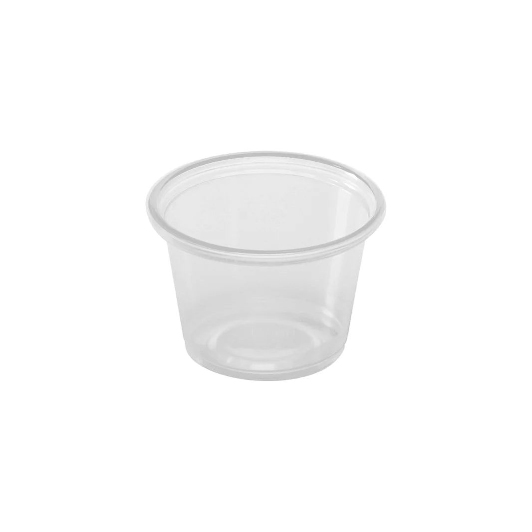 1 oz Tall PP Plastic Portion Cups (44mm), Clear