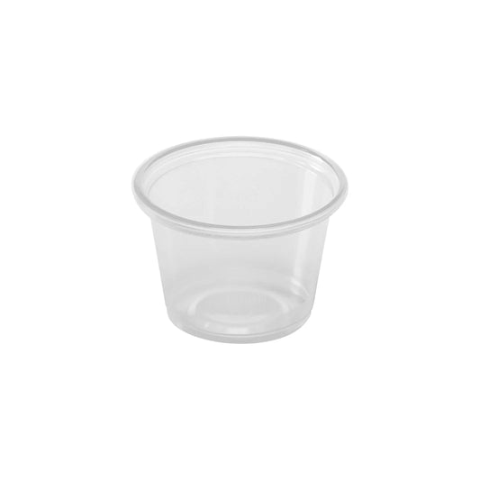 1 oz Tall PP Plastic Portion Cups (44mm), Clear