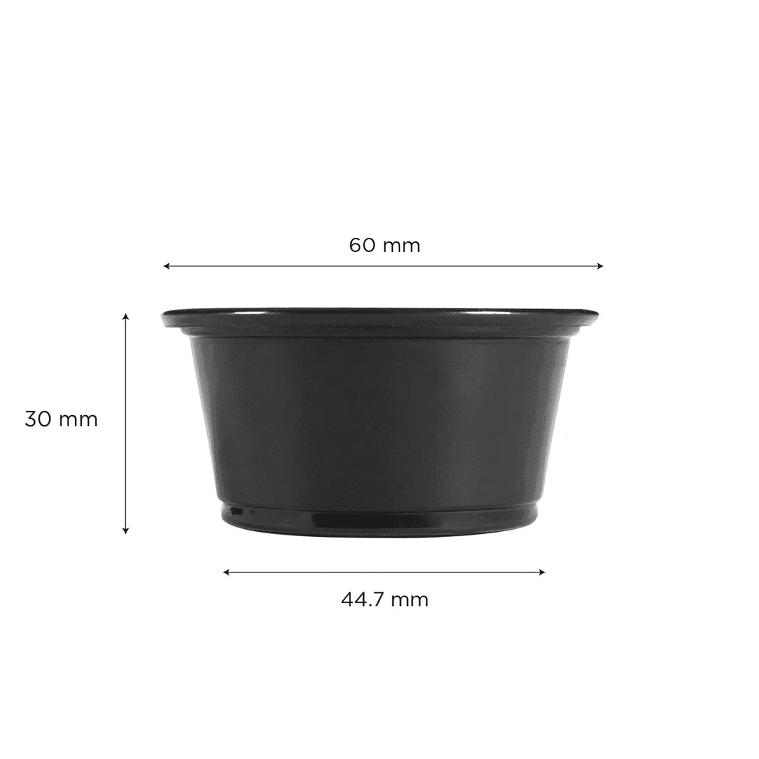 2 oz PP Plastic Portion Cups, Black