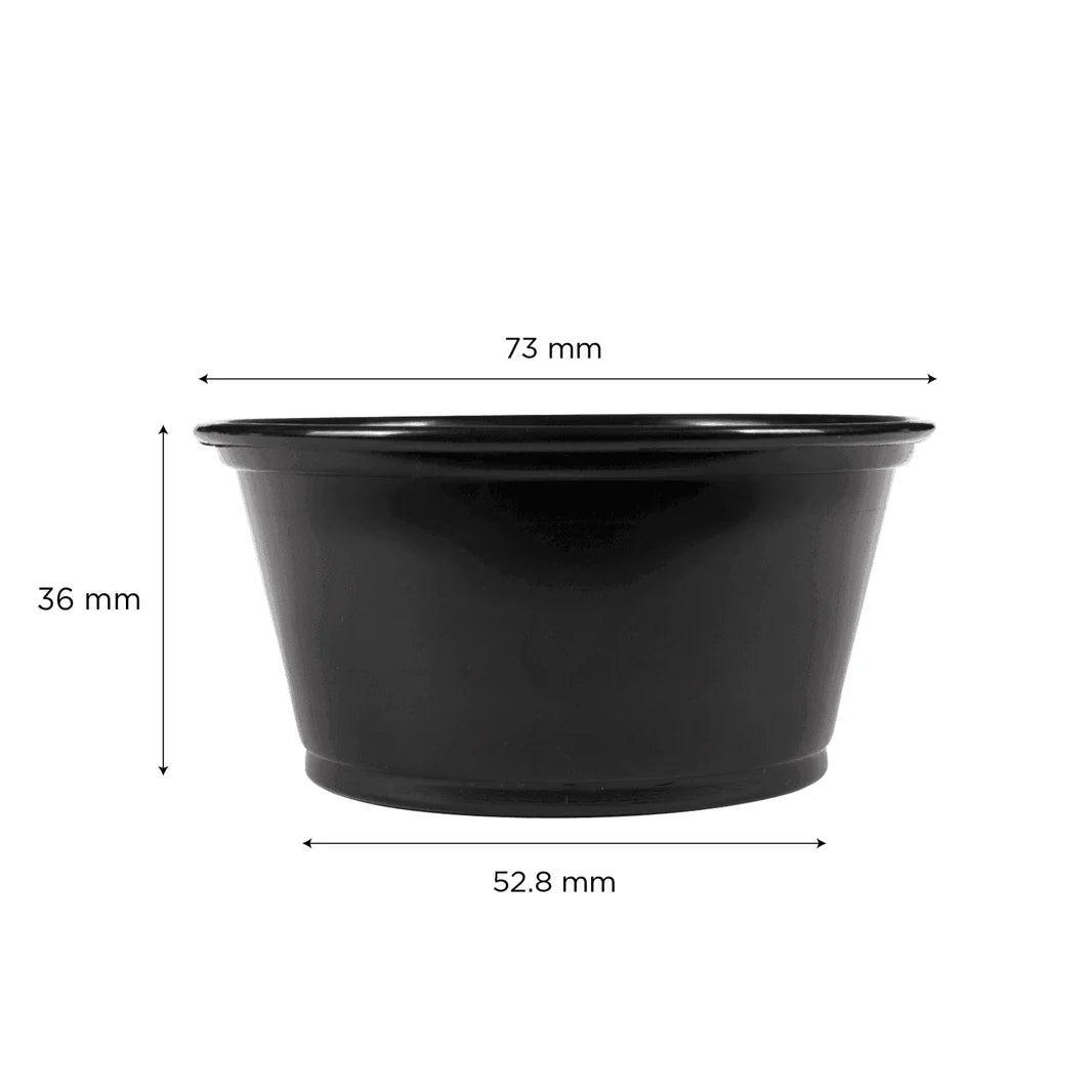 3.25 oz PP Plastic Portion Cups, Black