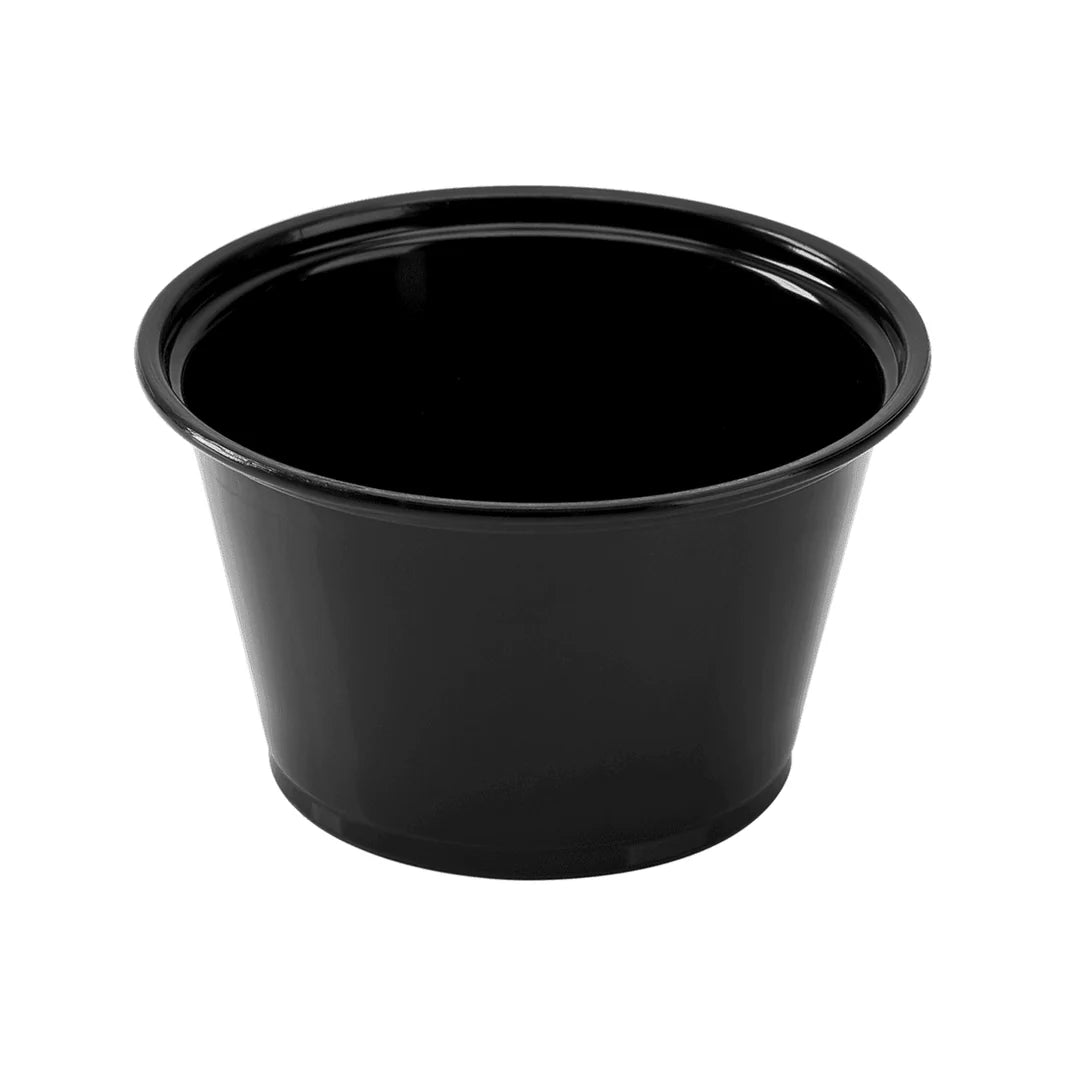 4 oz PP Plastic Portion Cups, Black